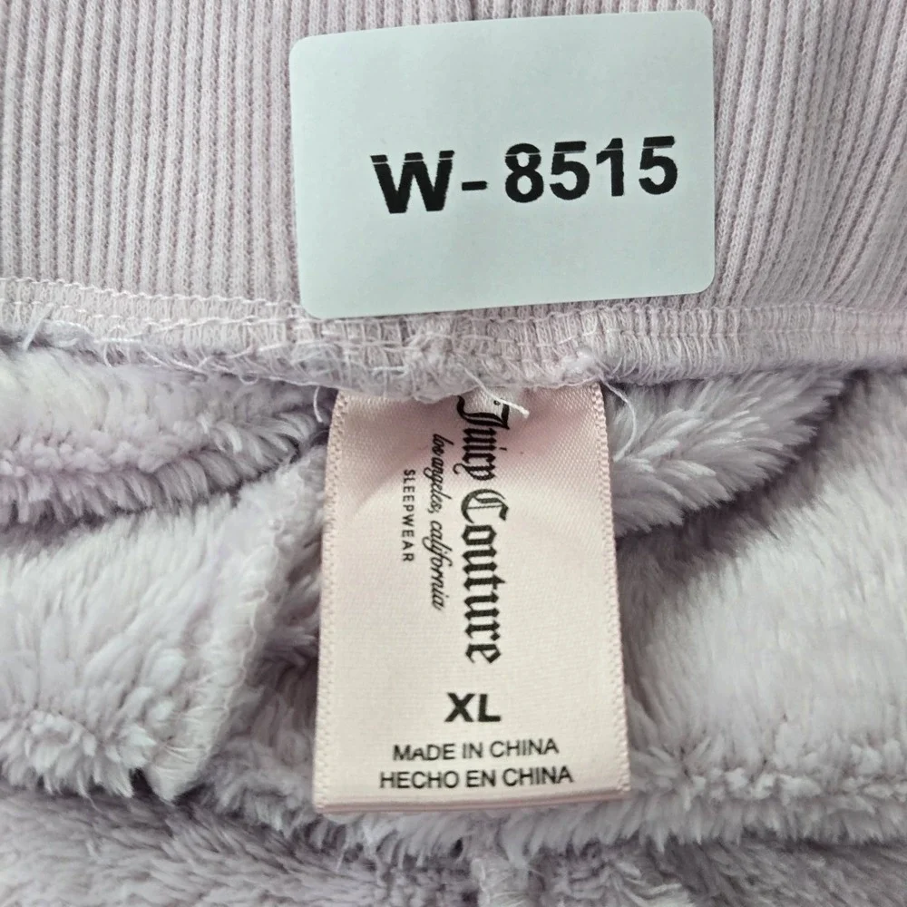 Juicy Couture Women‎ Sleepwear XL Pink Pajama Pants Sherpa Logo Wide Leg